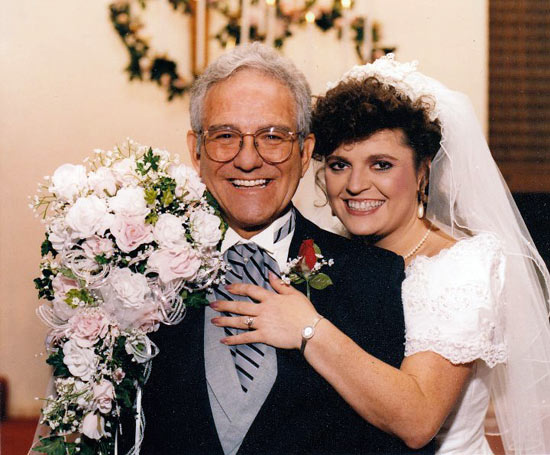 Dad and Lisa - Wedding Day. A happy man!